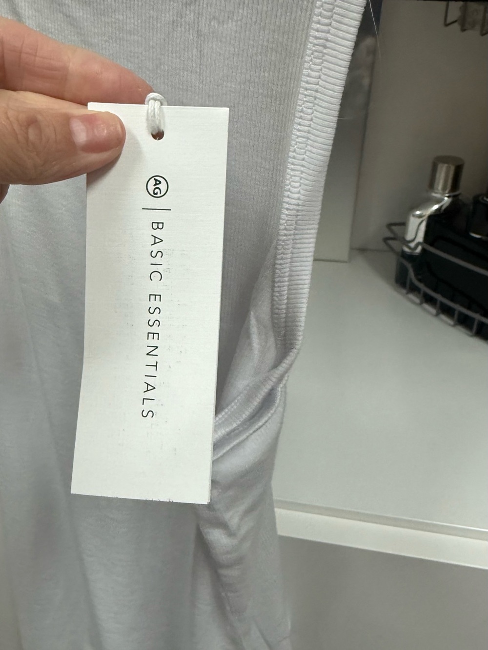 AG ORSO White Ribbed Racerback Tank Top - Picture 4 of 5